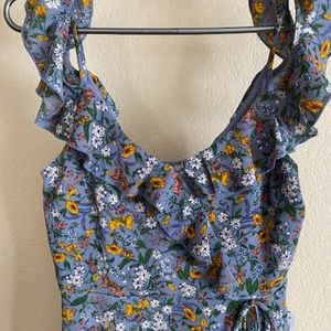 Ruffles Wrap Floral Dress